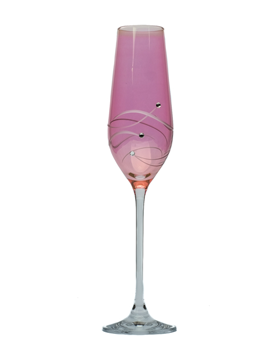 engraved champagne flute glass